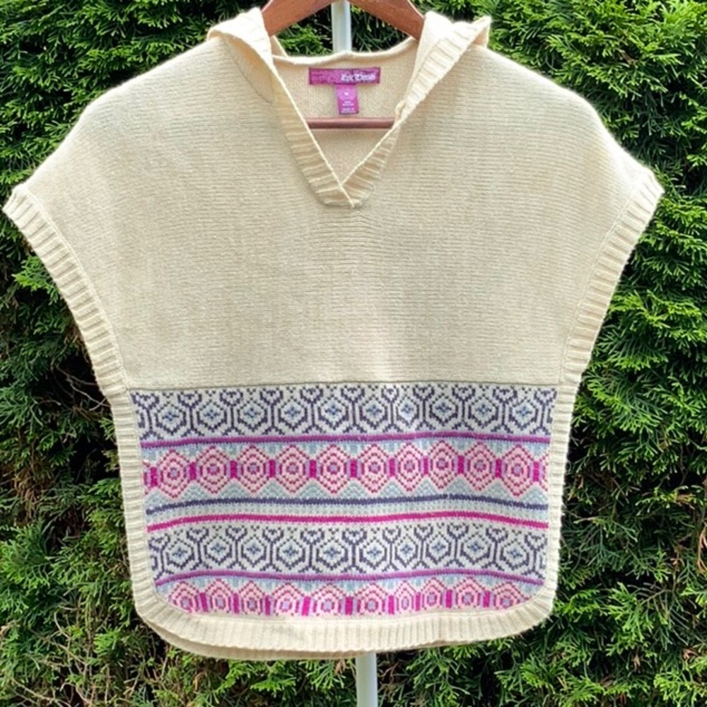 Epic Threads Cream Knit Poncho M